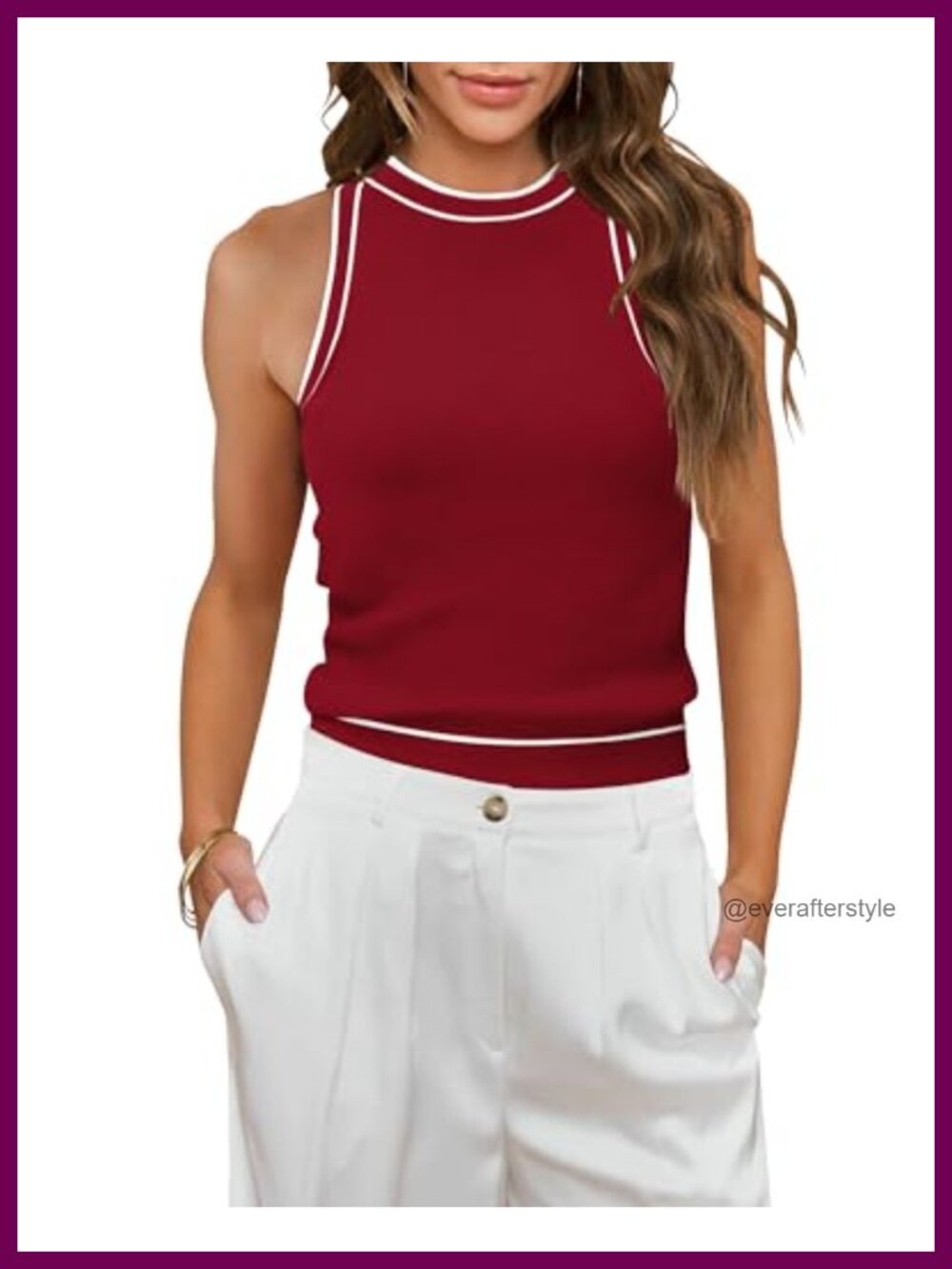 Ribbed Knit Halter Neck Crop Tank Top Sleeveless Racerback Cami Slim Fit